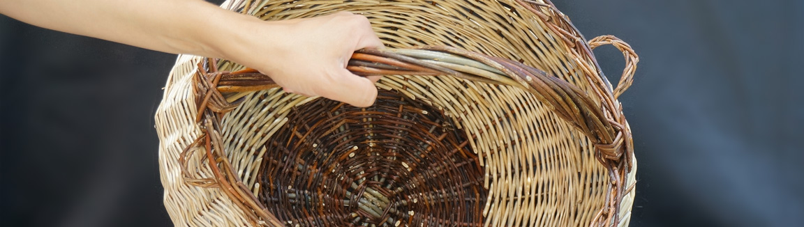 panier rond - Les Liens Naturels - Atelier de Vannerie - Audrey Alvarez - Ladeuze - Belgique