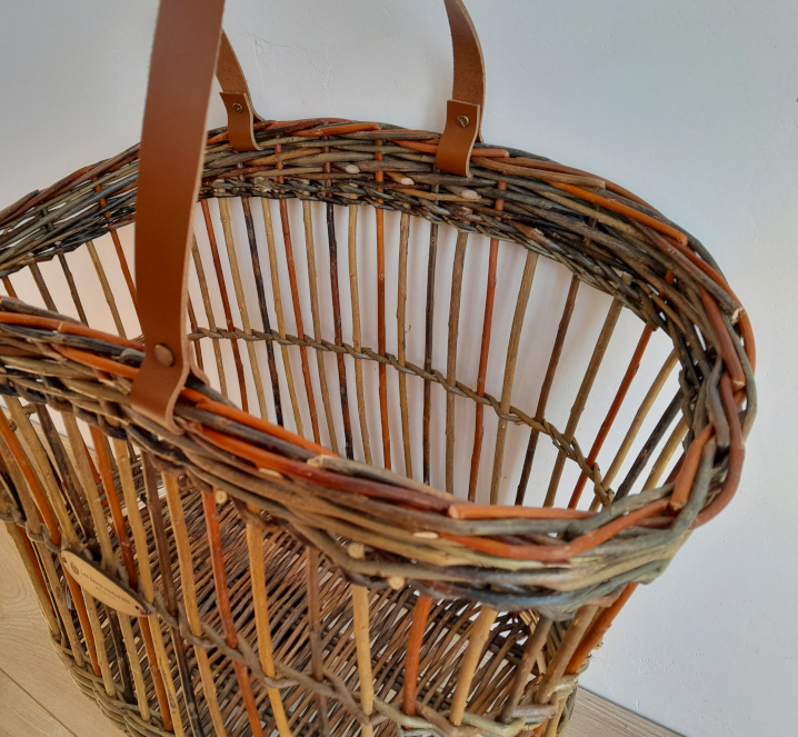 Détail Cabas en osier brut - Les Liens Naturels - Atelier de Vannerie - Audrey Alvarez - Ladeuze - Belgique