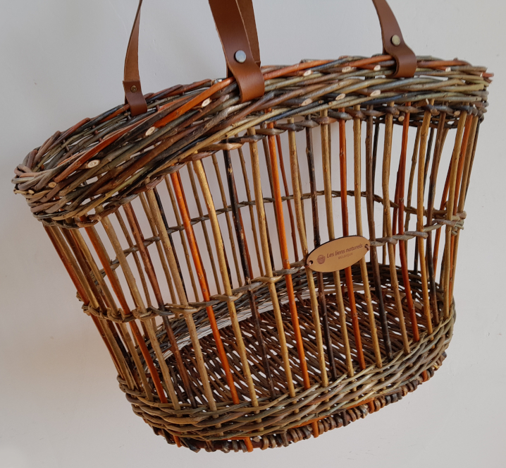 Détail Cabas en osier brut - Les Liens Naturels - Atelier de Vannerie - Audrey Alvarez - Ladeuze - Belgique