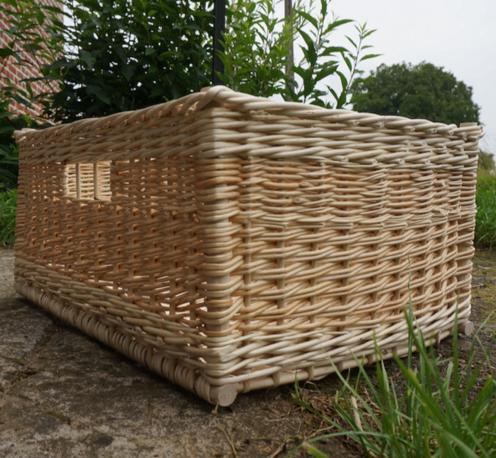 Détail panier rectangle en osier - Les Liens Naturels - Atelier de Vannerie - Audrey Alvarez - Ladeuze - Belgique